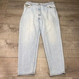 Vintage Levis 550 Jeans Mens 40x30 Light Blue Wash Relaxed Tapered Denim 90s